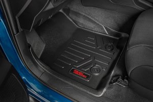 Toyota Tacoma Floor Mats - Front and Rear - Rough Country - Heavy Duty Floor Mats - '16-'23
